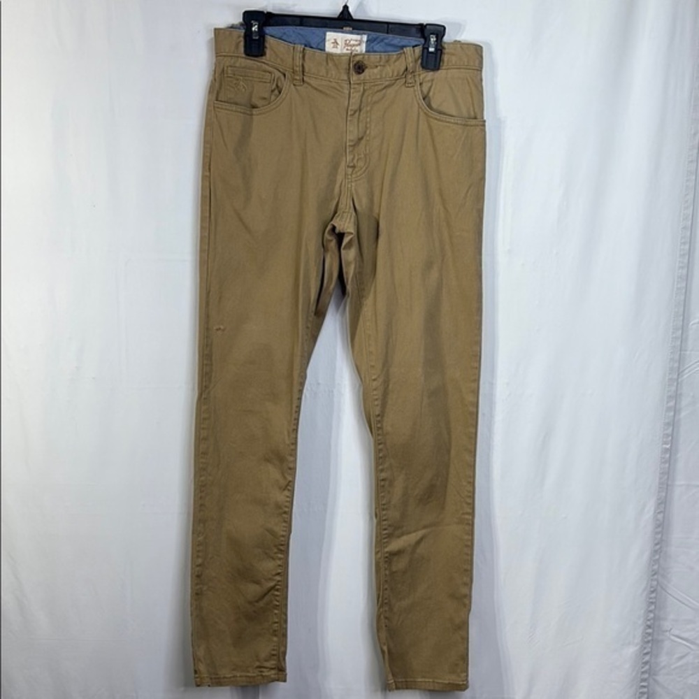 🍟Original Penguin Tan flat front jean style Chinos